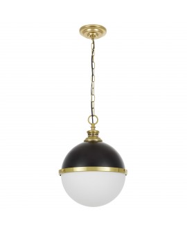 LAMPA WISZĄCA LOFT CZARNO-ZŁOTA SZCZOTKOWANA LARGO LUMINA DECO