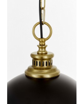 LAMPA WISZĄCA LOFT CZARNO-ZŁOTA SZCZOTKOWANA LARGO LUMINA DECO