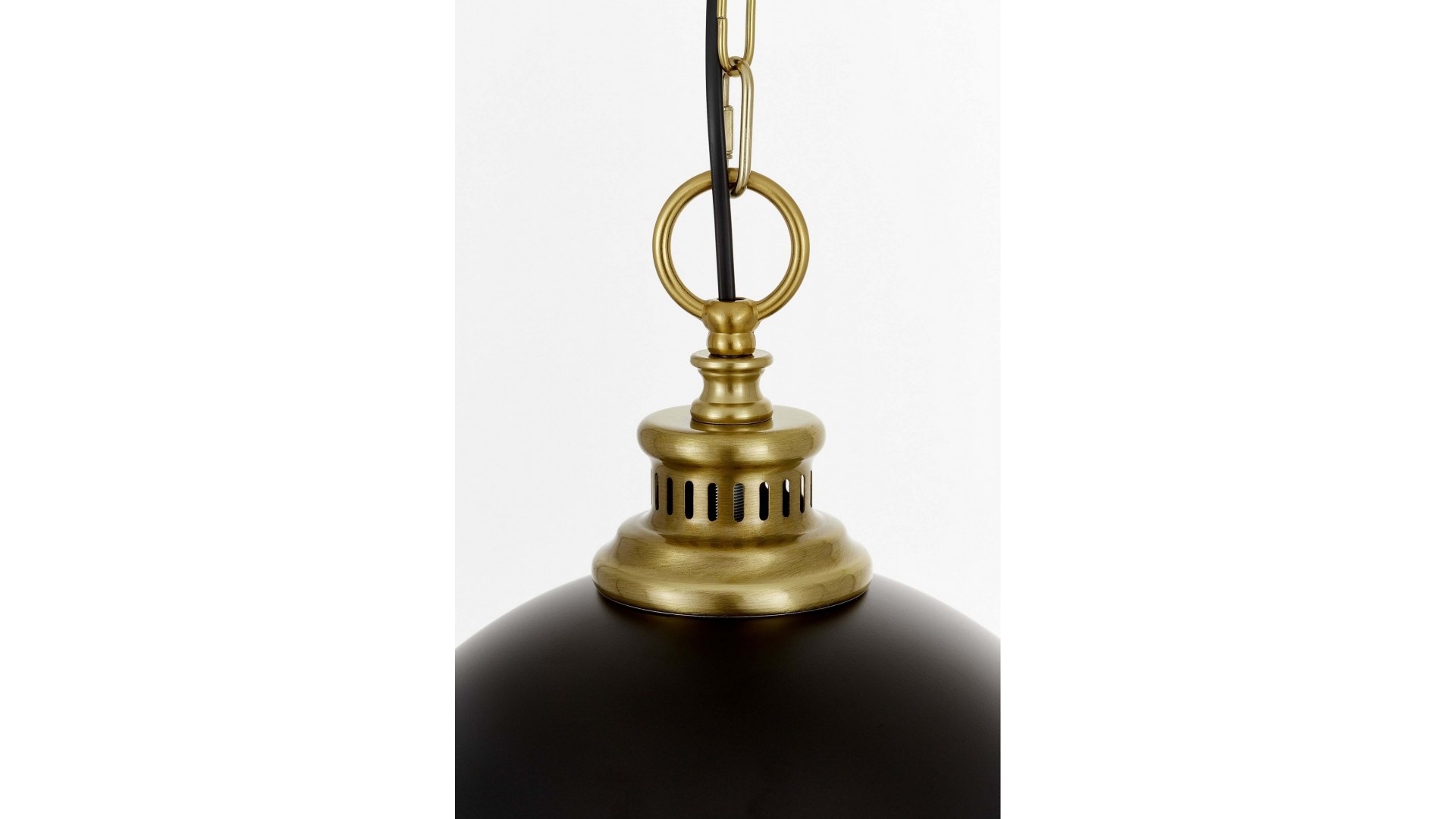 LAMPA WISZĄCA LOFT CZARNO-ZŁOTA SZCZOTKOWANA LARGO LUMINA DECO