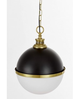 LAMPA WISZĄCA LOFT CZARNO-MOSIĘŻNA LARGO LUMINA DECO