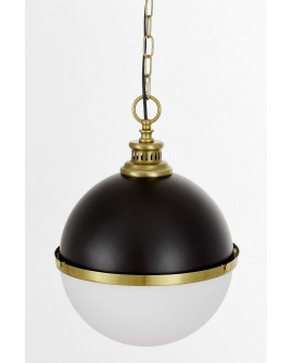 LAMPA WISZĄCA LOFT CZARNO-ZŁOTA SZCZOTKOWANA LARGO LUMINA DECO