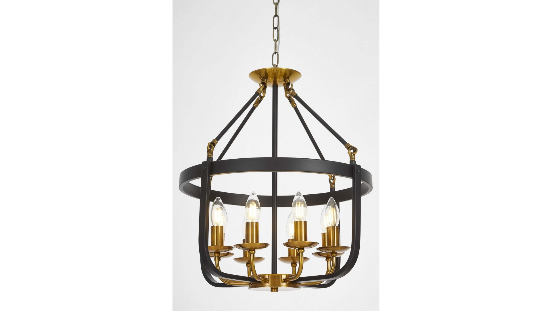 LAMPA WISZĄCA LOFT CZARNO-ZŁOTA SZCZOTKOWANA BERLING W8 LUMINA DECO