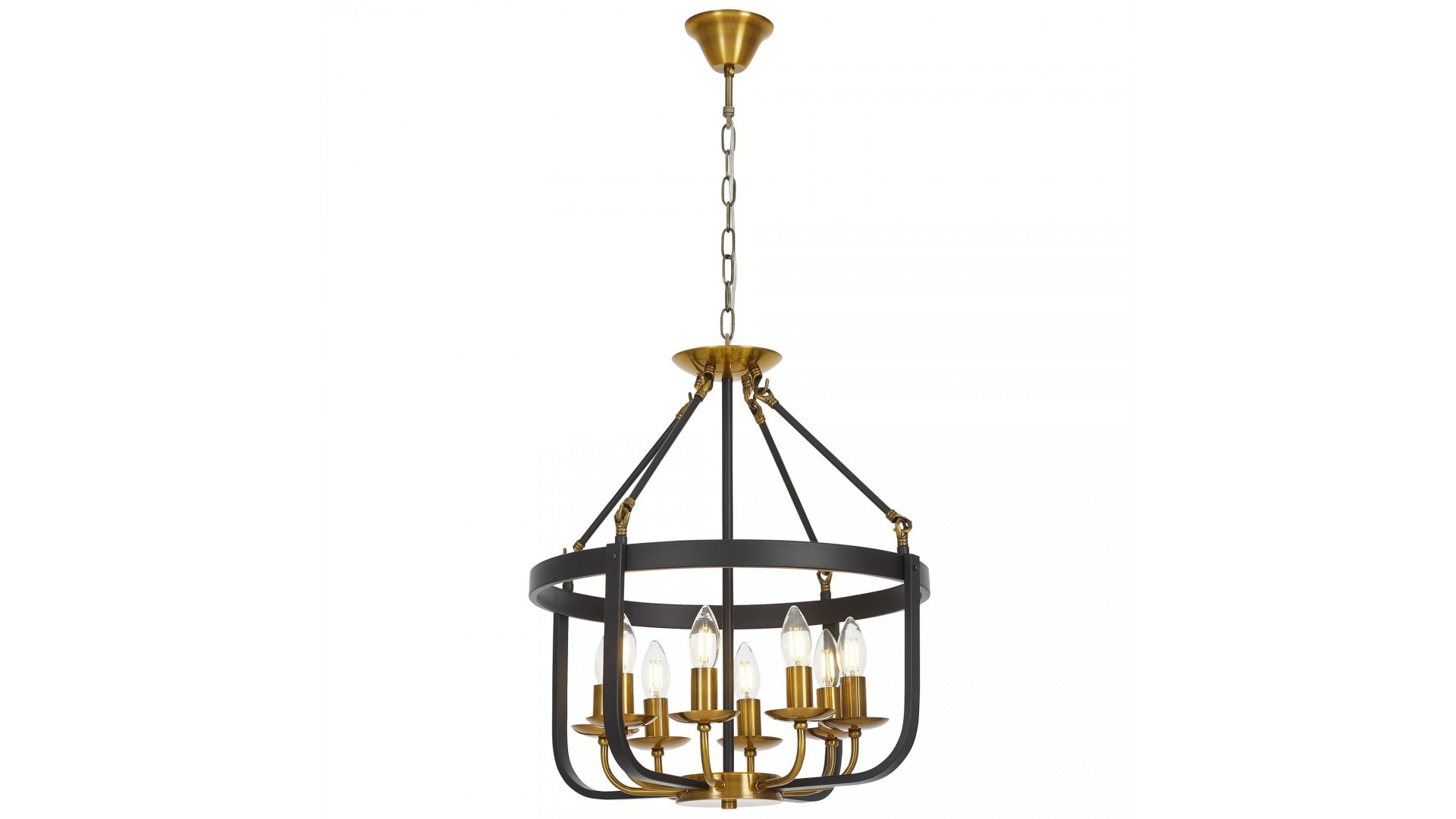 LAMPA WISZĄCA LOFT CZARNO-ZŁOTA SZCZOTKOWANA BERLING W8 LUMINA DECO