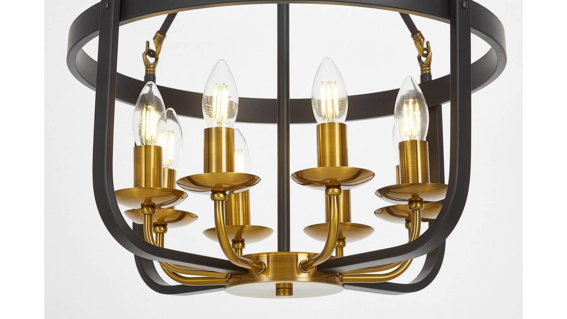 LAMPA WISZĄCA LOFT CZARNO-ZŁOTA SZCZOTKOWANA BERLING W8 LUMINA DECO