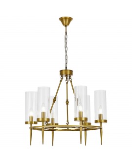 LAMPA WISZĄCA NOWOCZESNA ZŁOTO SZCZOTKOWANE MORATTI W6 LUMINA DECO