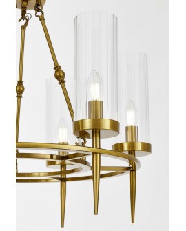 LAMPA WISZĄCA NOWOCZESNA ZŁOTO SZCZOTKOWANE MORATTI W6 LUMINA DECO
