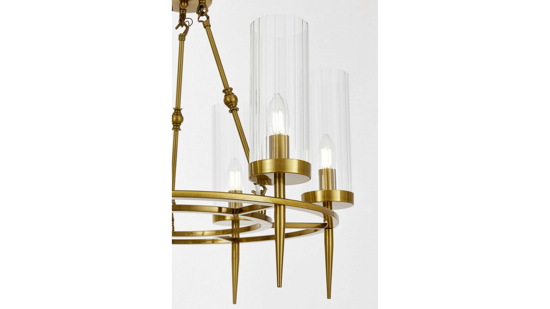 LAMPA WISZĄCA NOWOCZESNA ZŁOTO SZCZOTKOWANE MORATTI W6 LUMINA DECO