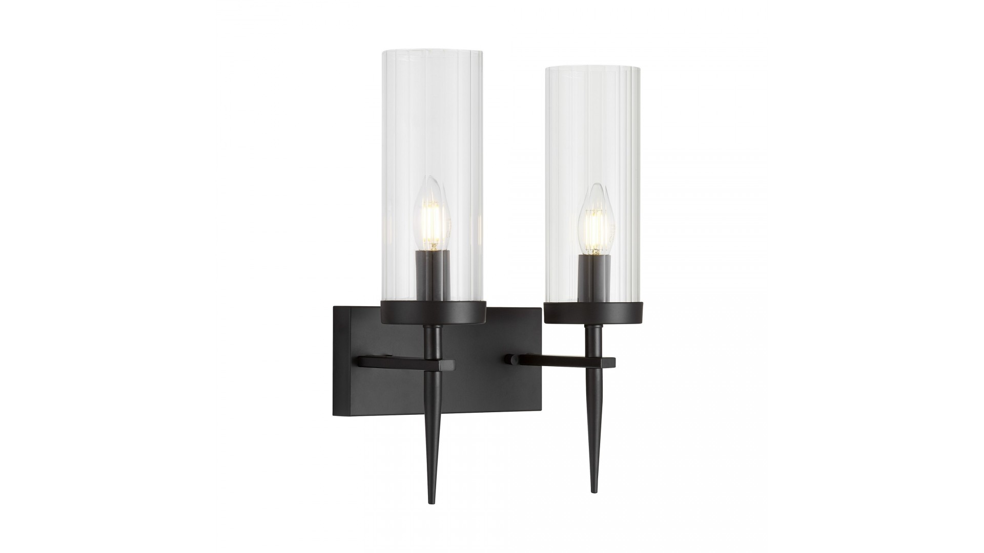 KINKIET LAMPA ŚCIENNA CZARNA MORATTI W2 LUMINA DECO