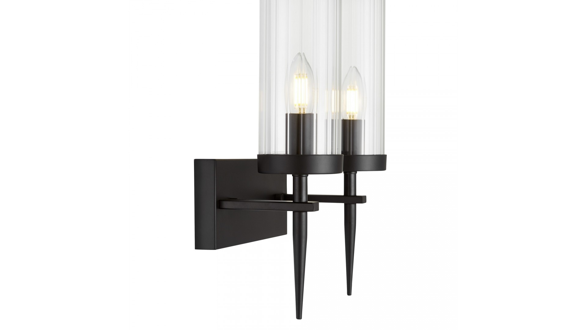 KINKIET LAMPA ŚCIENNA CZARNA MORATTI W2 LUMINA DECO