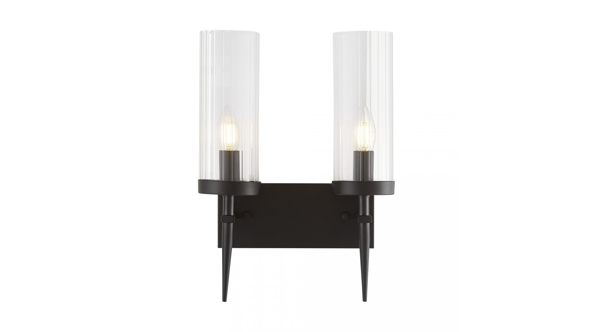 KINKIET LAMPA ŚCIENNA CZARNA MORATTI W2 LUMINA DECO