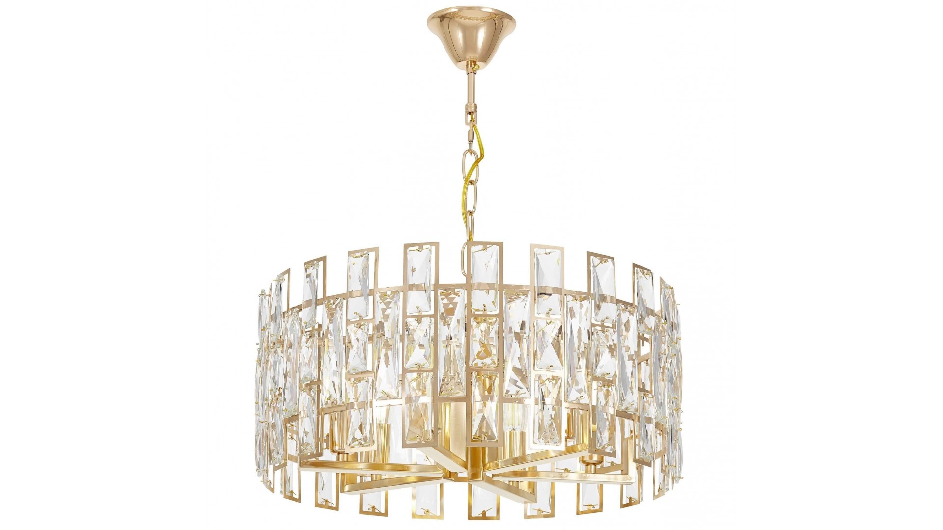 żyrandol kryształowy złoty fiorina d50 lumina deco elegancki design