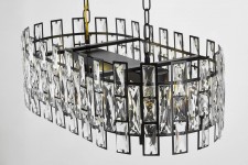 ŻYRANDOL LAMPA WISZĄCA KRYSZTAŁOWA CZARNA FIORINA D70 LUMINA DECO