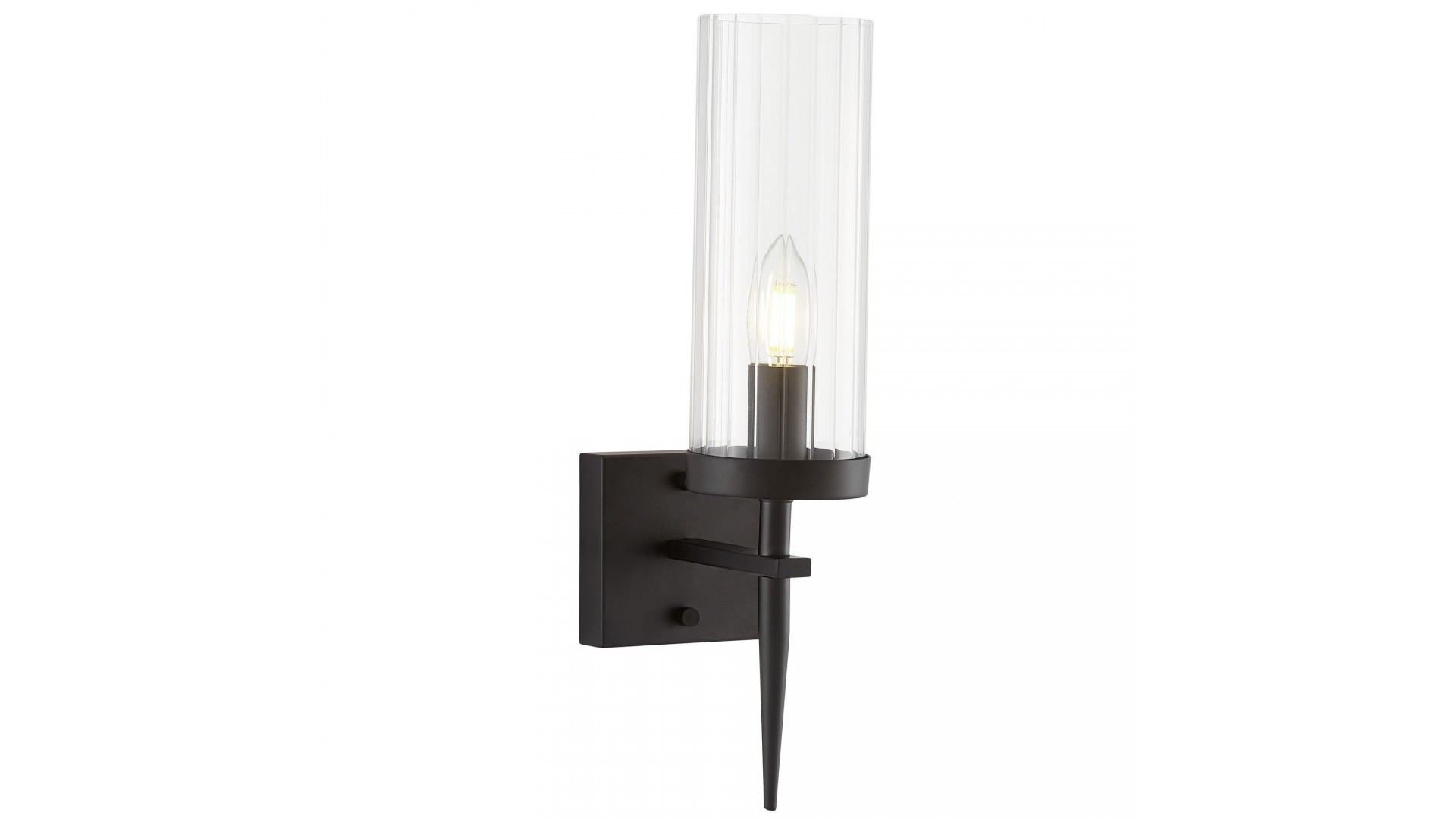 KINKIET LAMPA ŚCIENNA CZARNA MORATTI W1 LUMINA DECO