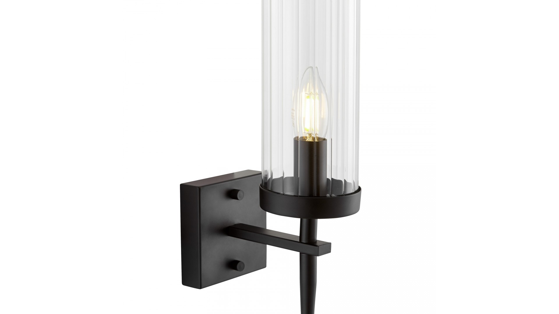 KINKIET LAMPA ŚCIENNA CZARNA MORATTI W1 LUMINA DECO