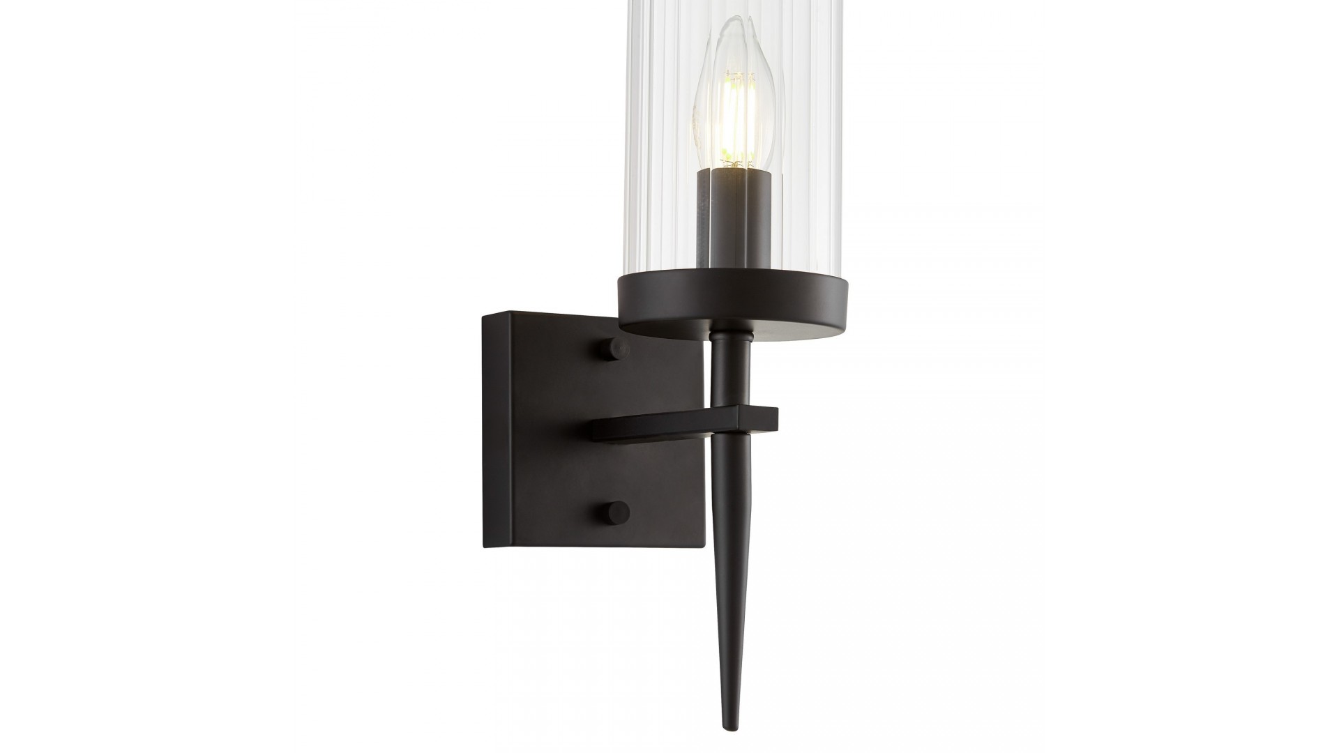 KINKIET LAMPA ŚCIENNA CZARNA MORATTI W1 LUMINA DECO