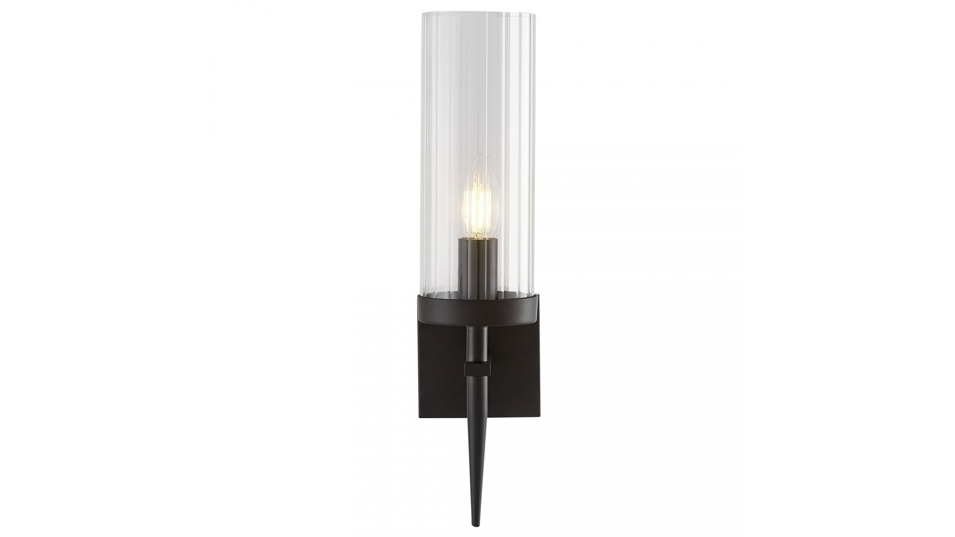 KINKIET LAMPA ŚCIENNA CZARNA MORATTI W1 LUMINA DECO