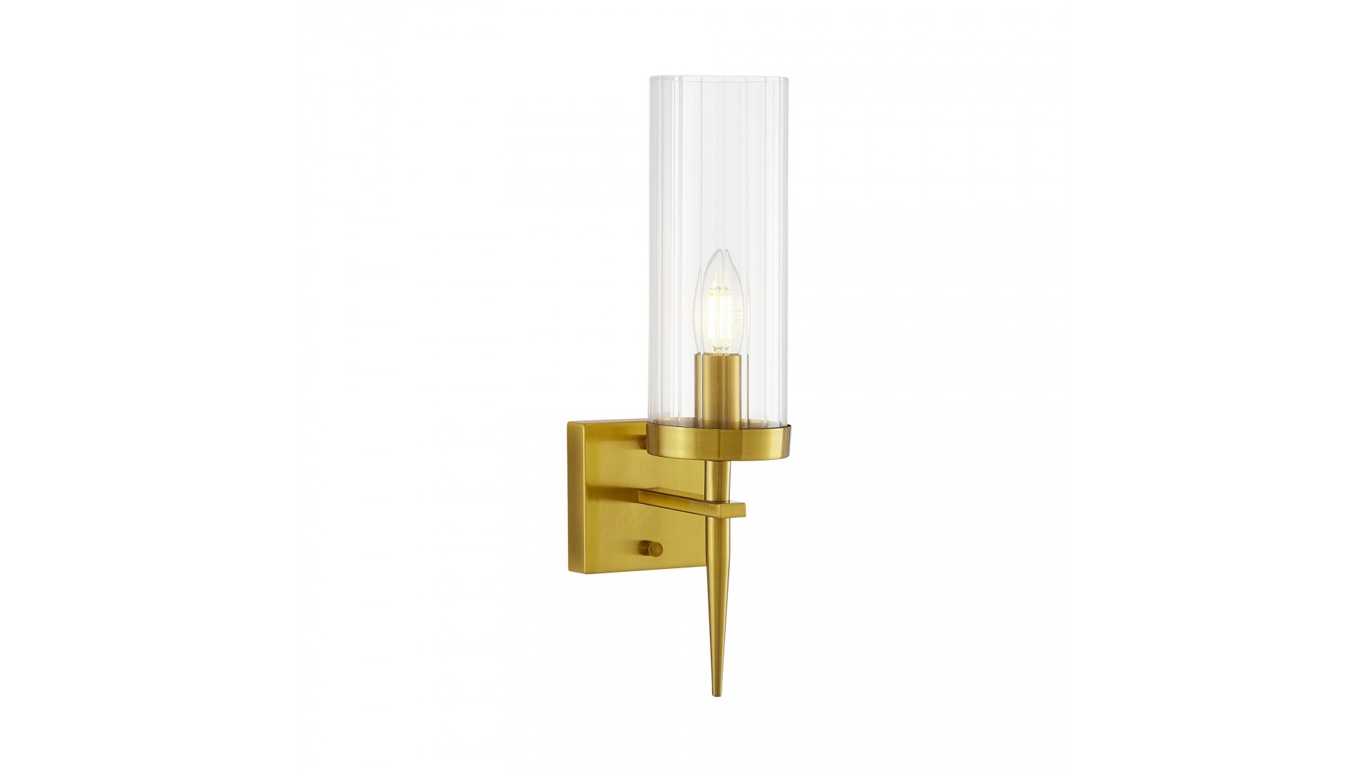 KINKIET LAMPA ŚCIENNA ZŁOTO SZCZOTKOWANE MORATTI W1 LUMINA DECO