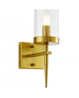 KINKIET LAMPA ŚCIENNA ZŁOTO SZCZOTKOWANE MORATTI W1 LUMINA DECO