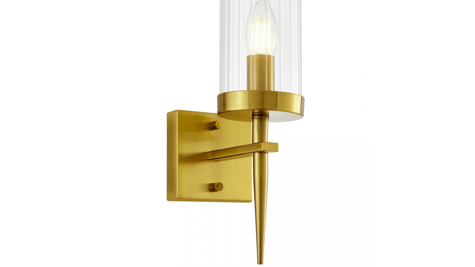 KINKIET LAMPA ŚCIENNA ZŁOTO SZCZOTKOWANE MORATTI W1 LUMINA DECO