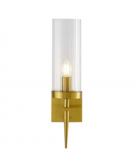 KINKIET LAMPA ŚCIENNA ZŁOTO SZCZOTKOWANE MORATTI W1 LUMINA DECO