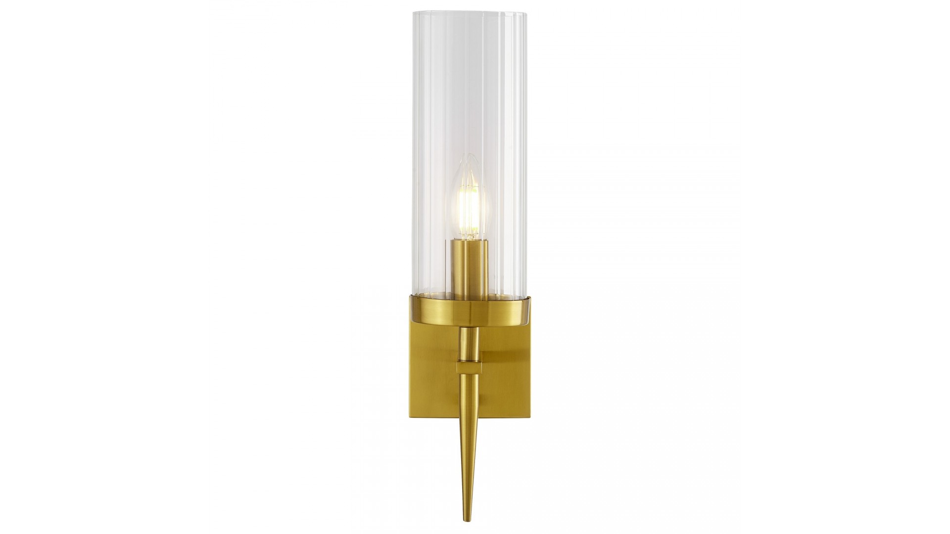 KINKIET LAMPA ŚCIENNA ZŁOTO SZCZOTKOWANE MORATTI W1 LUMINA DECO