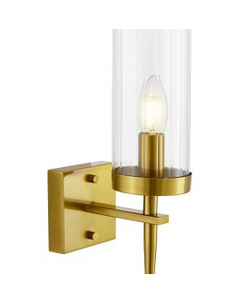KINKIET LAMPA ŚCIENNA ZŁOTO SZCZOTKOWANE MORATTI W1 LUMINA DECO