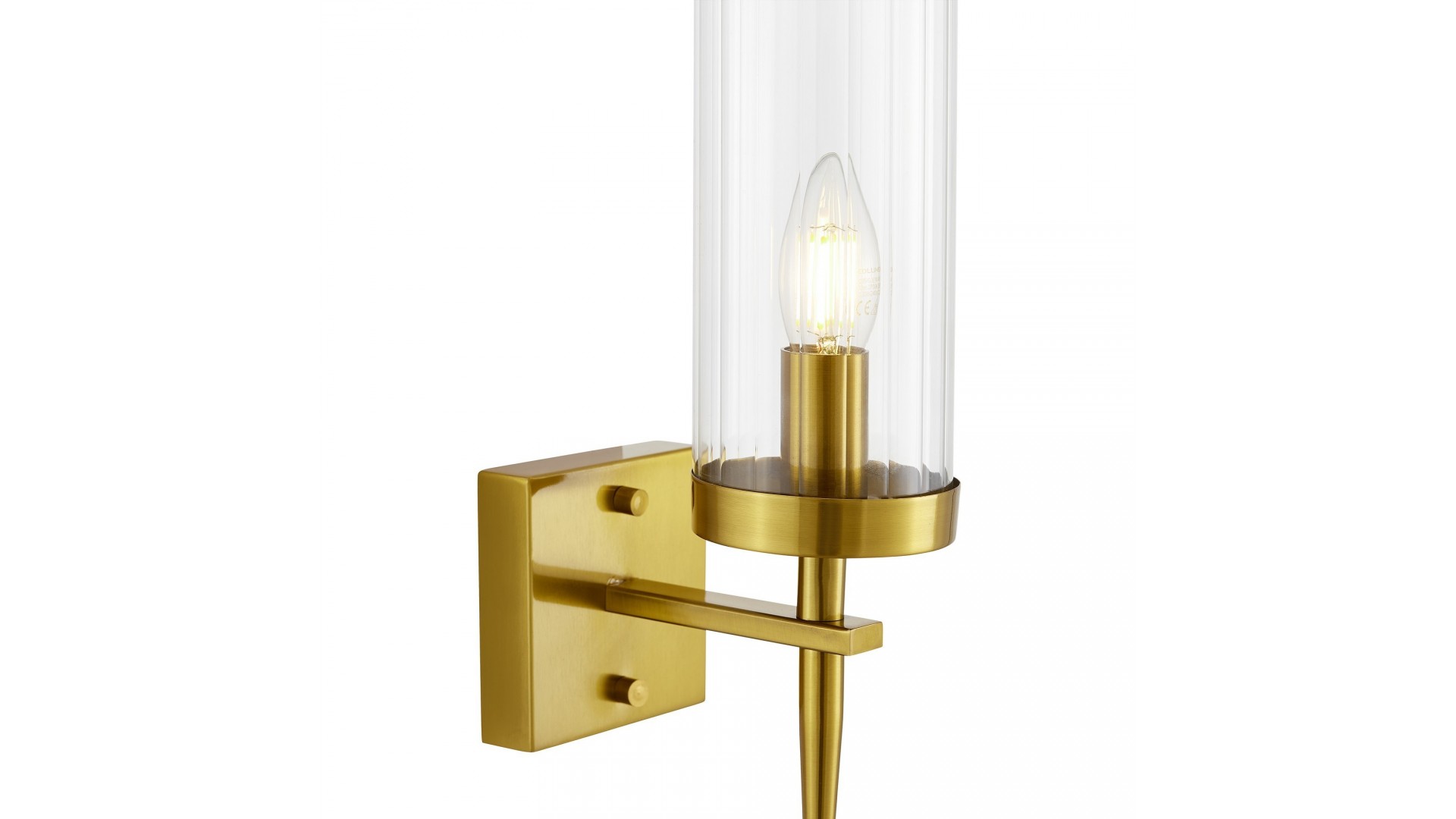 KINKIET LAMPA ŚCIENNA ZŁOTO SZCZOTKOWANE MORATTI W1 LUMINA DECO