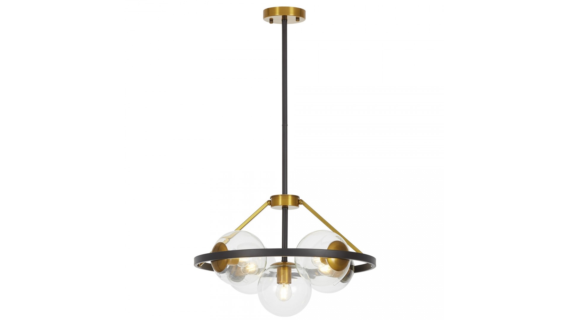 LAMPA WISZĄCA SUFITOWA NOWOCZESNA CZARNO-MOSIĘŻNA DONZANO W5 LUMINA DECO