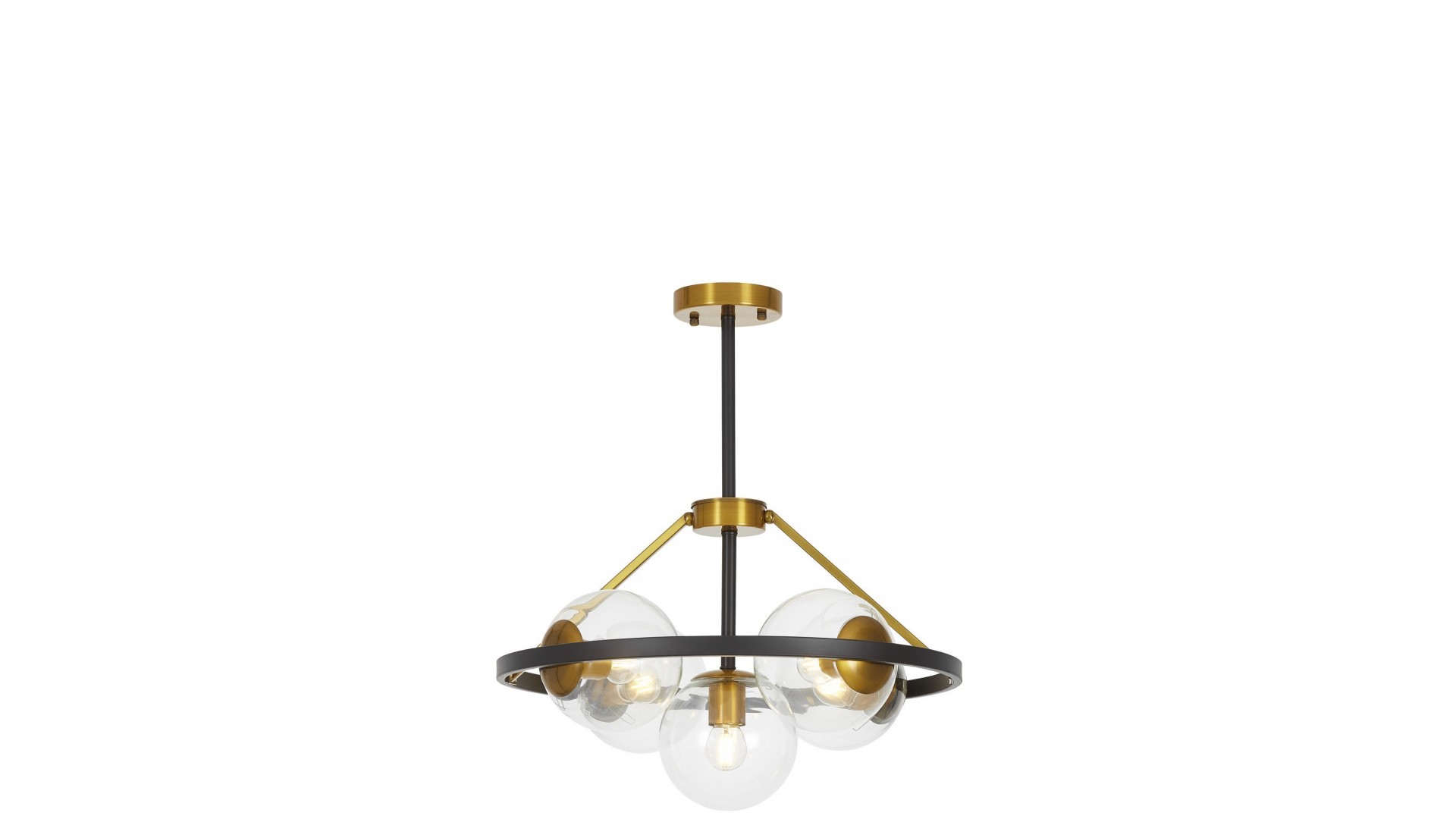 LAMPA WISZĄCA SUFITOWA NOWOCZESNA CZARNO-MOSIĘŻNA DONZANO W5 LUMINA DECO