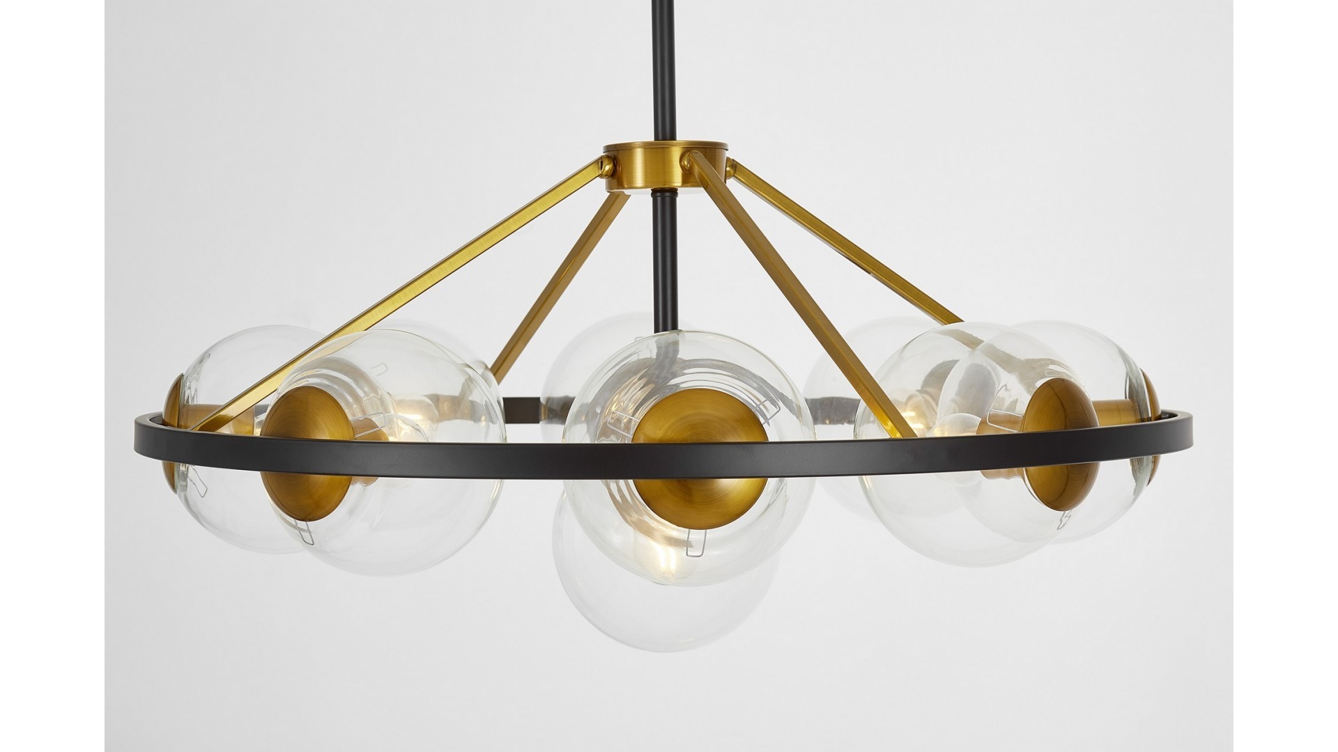 LAMPA WISZĄCA SUFITOWA NOWOCZESNA CZARNO-MOSIĘŻNA DONZANO W9 LUMINA DECO
