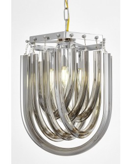 LAMPA WISZĄCA NOWOCZESNA CHROMOWANA BOSCONE D30 LUMINA DECO