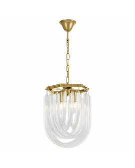 LAMPA WISZĄCA NOWOCZESNA ZŁOTO SZCZOTKOWANE BOSCONE D30 LUMINA DECO