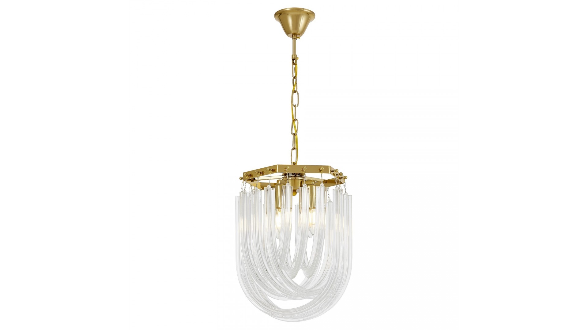 LAMPA WISZĄCA NOWOCZESNA ZŁOTO SZCZOTKOWANE BOSCONE D30 LUMINA DECO