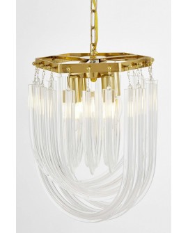 LAMPA WISZĄCA NOWOCZESNA ZŁOTO SZCZOTKOWANE BOSCONE D30 LUMINA DECO