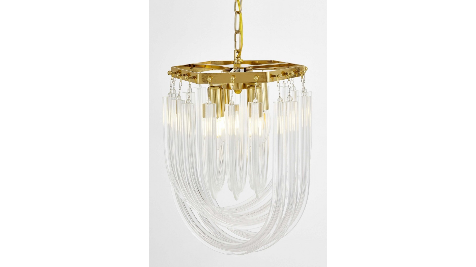 LAMPA WISZĄCA NOWOCZESNA ZŁOTO SZCZOTKOWANE BOSCONE D30 LUMINA DECO