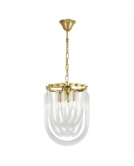 LAMPA WISZĄCA NOWOCZESNA ZŁOTO SZCZOTKOWANE BOSCONE D30 LUMINA DECO