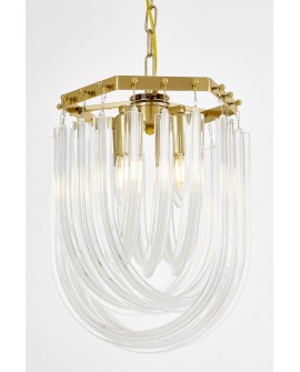 LAMPA WISZĄCA NOWOCZESNA ZŁOTO SZCZOTKOWANE BOSCONE D30 LUMINA DECO
