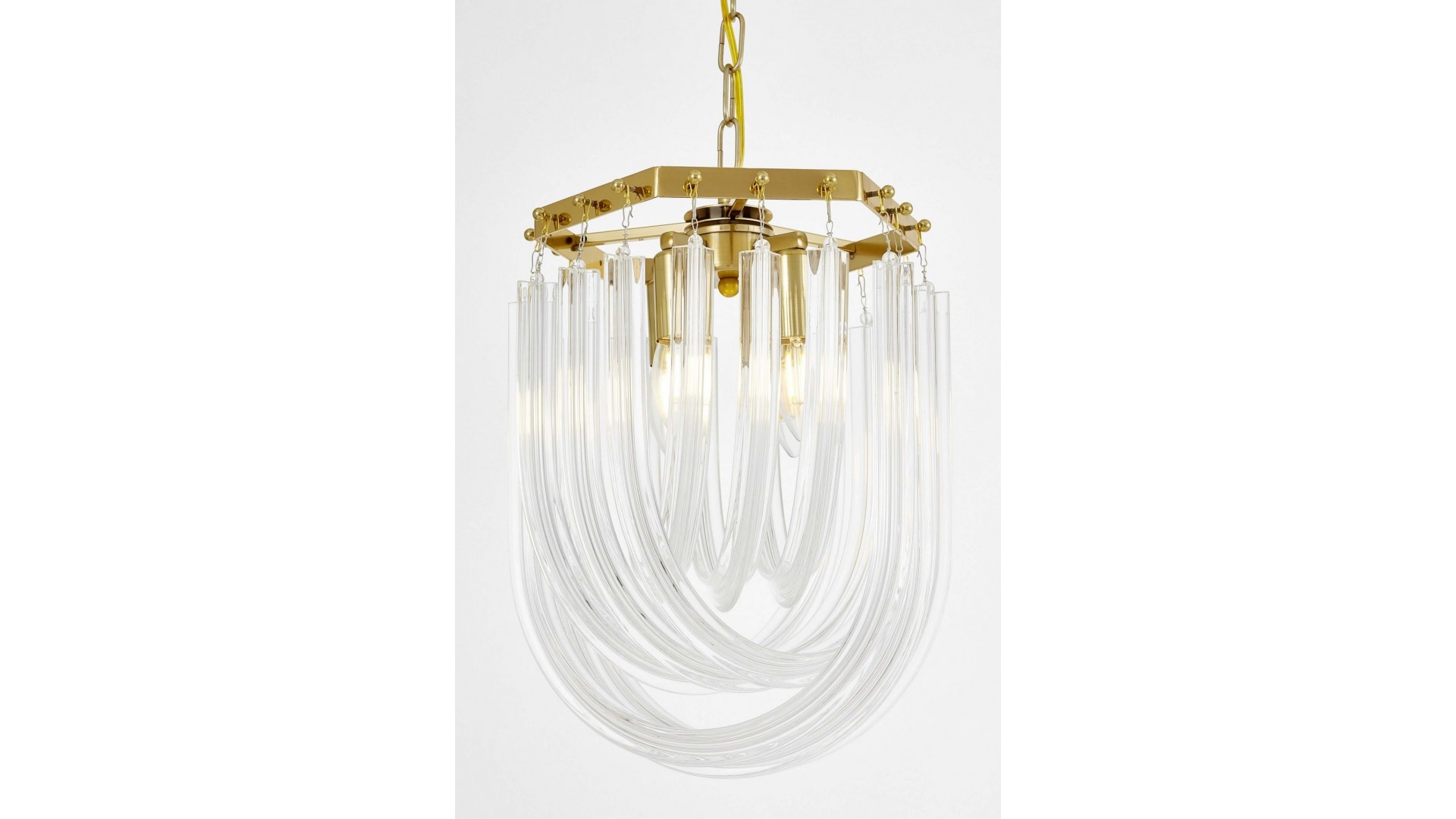 LAMPA WISZĄCA NOWOCZESNA ZŁOTO SZCZOTKOWANE BOSCONE D30 LUMINA DECO