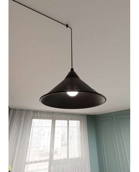 LAMPA WISZĄCA ABRAMO 1 CZARNA EMIBIG 160/1