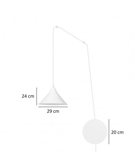 LAMPA WISZĄCA ABRAMO 1 BIAŁA EMIBIG 159/1