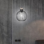 LAMPA WISZĄCA BARBADO 1 CZARNA EMIBIG 754/1