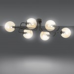 LAMPA SUFITOWA BRENDI 6-PUNKTOWA CZARNA MIODOWA EMIBIG 833/6A