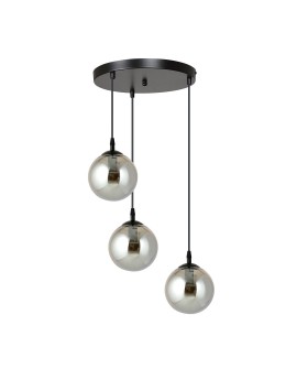 LAMPA WISZĄCA COSMO 3 CZARNA PREMIUM GRAFITOWA EMIBIG 712/3PREM