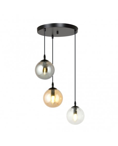 LAMPA WISZĄCA COSMO 3 CZARNA PREMIUM MIX EMIBIG 714/3PREM