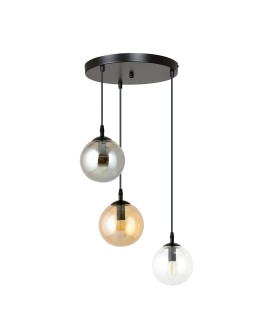 LAMPA WISZĄCA COSMO 3 CZARNA PREMIUM MIX EMIBIG 714/3PREM