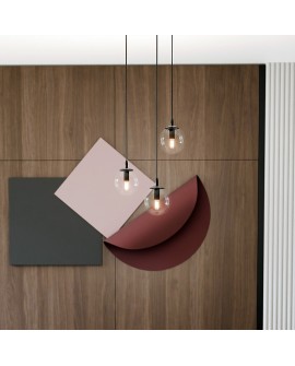 LAMPA WISZĄCA COSMO 3 CZARNA PREMIUM PRZEZROCZYSTA EMIBIG 711/3PREM