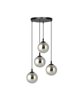 LAMPA WISZĄCA COSMO 4 CZARNA PREMIUM GRAFITOWA EMIBIG 712/4PREM