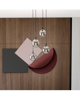 LAMPA WISZĄCA COSMO 4 CZARNA PREMIUM GRAFITOWA EMIBIG 712/4PREM