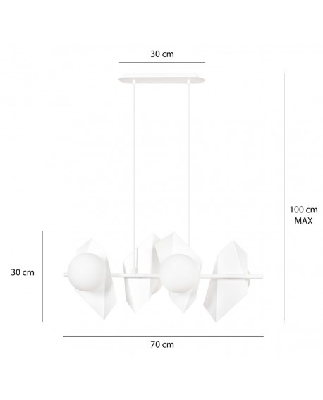 LAMPA WISZĄCA DRIFTON 4 BIAŁA EMIBIG 637/4