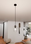 LAMPA WISZĄCA ISTAR 1 CZARNA PRZEZROCZYSTA EMIBIG 679/1